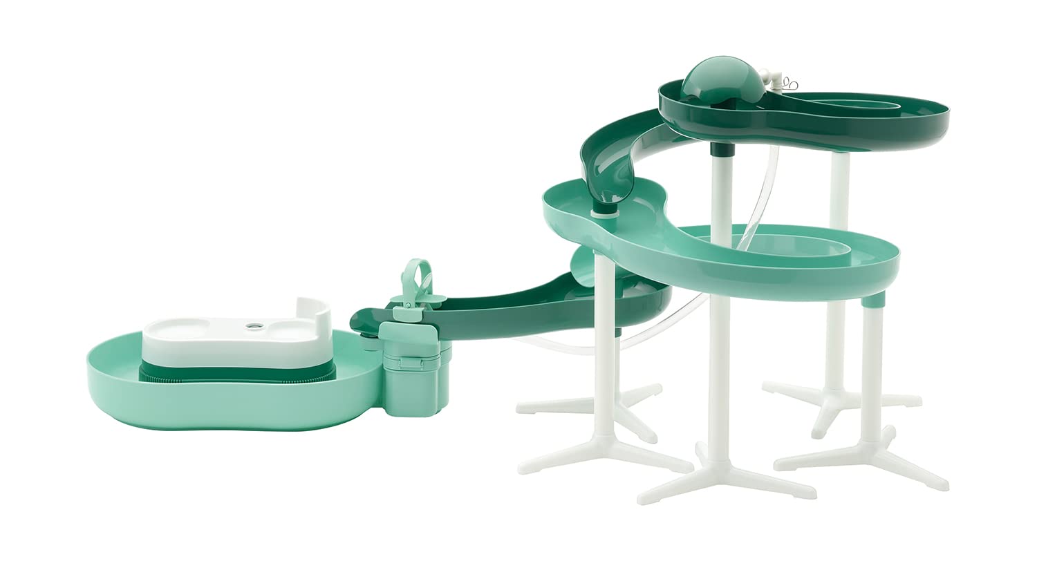 パール金属 そうめん流し ツイストスライダー 720回転 ミントグリーン 電池式 流麺 D-6679