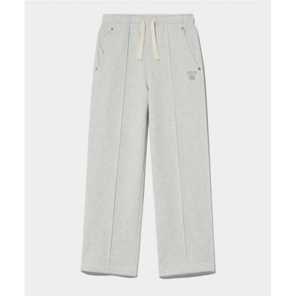 SATUR エトナラウンジストレートスウェットパンツメランジアイボリー