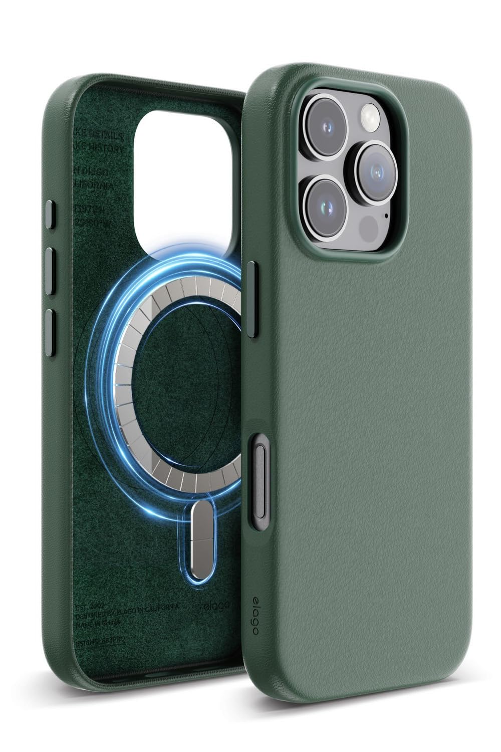 【elago】 iPhone 16 Pro 対応 ケース MagSafe 対応 レザー 耐衝撃 スマホケース マグセーフ スマホカバー レザーケ