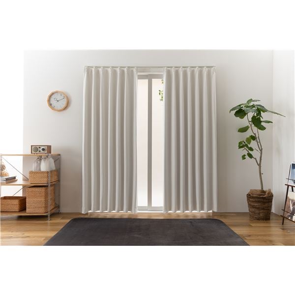 遮光カーテン 幅150cm×丈225cm 1枚 ホワイト 洗える 日本製 タッセル付き 1級 遮光 カーテン 遮熱 保温 形状記憶 ブランシュ