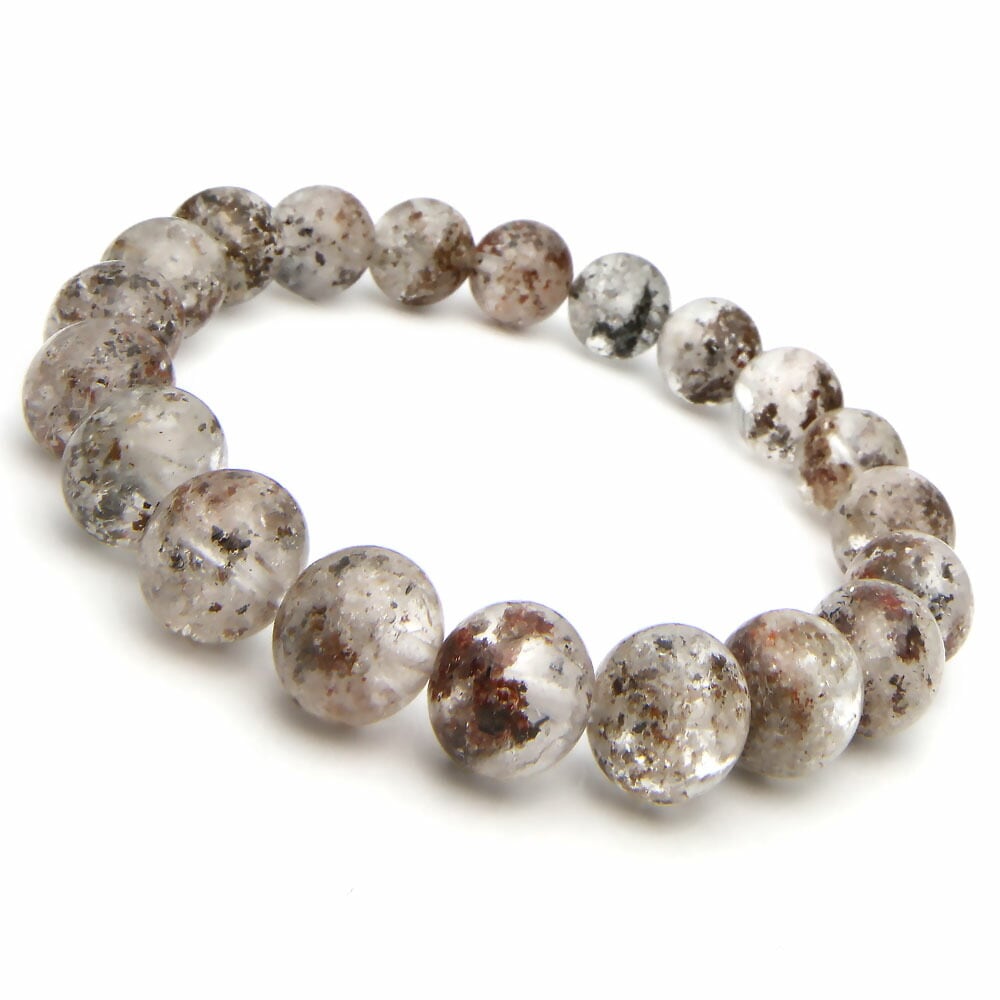 「1点もの 現品」 ガーデンルチルクォーツ ガーデンクォーツ ブレスレット 10mm パワーストーン ブレスレット レディース メンズ 天然石 数珠 アクセサリー メンズブレスレッ hh000012