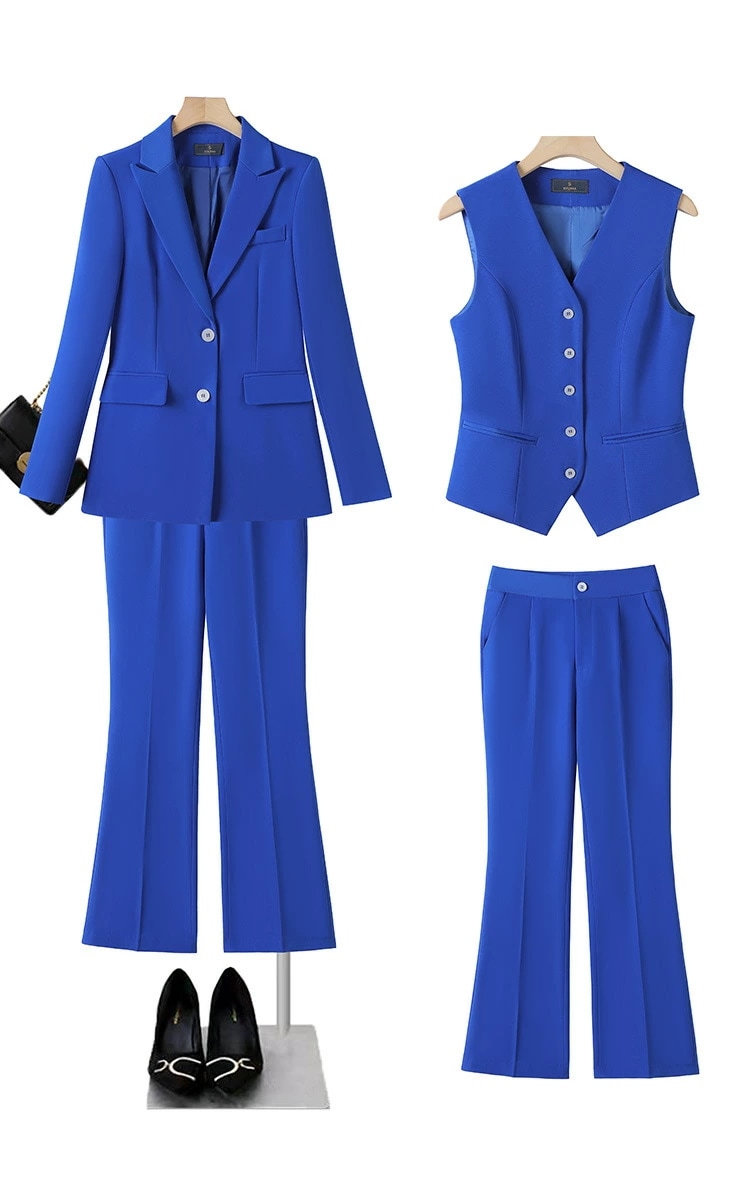 スーツ レディース セットアップ 秋季 高級感 ビジネス カジュアル ストレッチ おしゃれ 3点セット