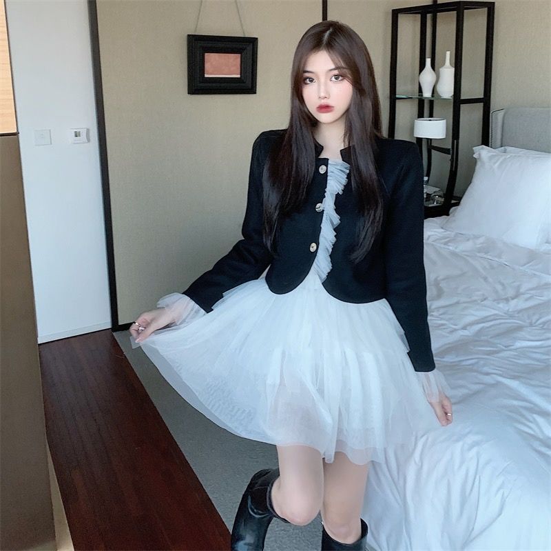 新生活応援ビジネス特集 スーツ2024新商品の網糸は黒い毛をつなぎ合わせますコート＋超仙高腰ガーゼケーキの上半身スカート