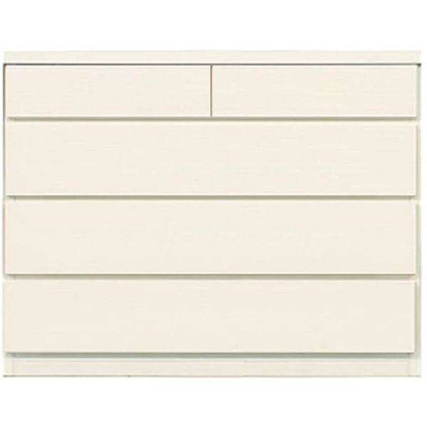 頑丈薄型 チェスト 収納棚 4段 幅90cm ホワイト木目調 奥行30cm 日本製 『ウスピッタ』