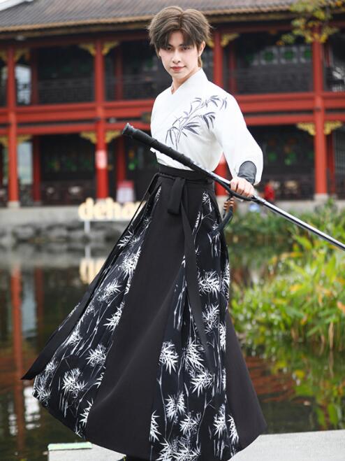 メンズ漢服 男性 コスプレ衣装 中華服 竹柄 漢服 大きいサイズ 唐装漢服 コスチューム 古代宮廷衣装 華流舞台衣装 中華服 チャイナ服 イベント衣装 文化祭 学園祭 撮影衣装 美男子仮装 ハロウィン 5,428円