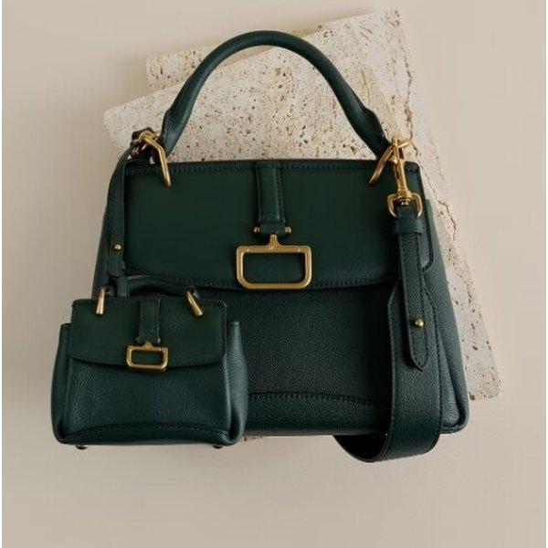 AK Bundang Branch Buckback Charlotte Green Cowhide Miniature Keyring & Charm DCH