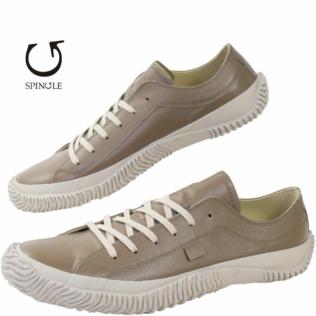 スピングル スニーカー メンズ レザースニーカー 日本製 レディース カジュアル 本革 靴 カンガルーレザー オリーブグレー SP-110 15,840円