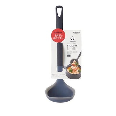 他サイト： マーナ　トライアングリップ シリコーンお玉S ブラック　K778BKの商品画像