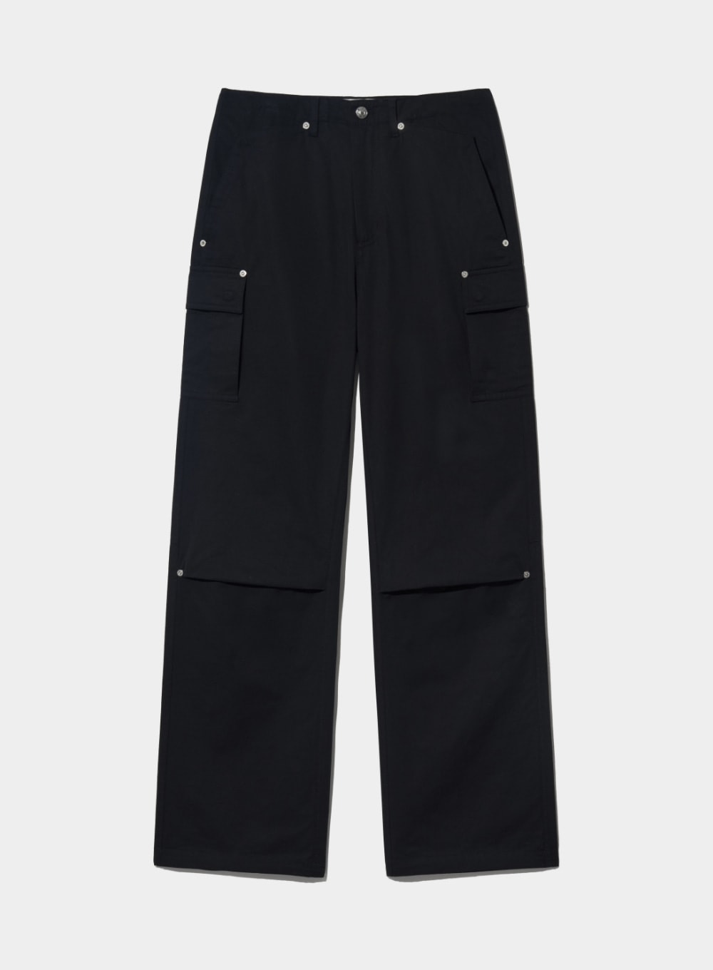 【SATUR】 TORINO STRING FLAP POCKET CARGO PANTS : RESORT BLACK