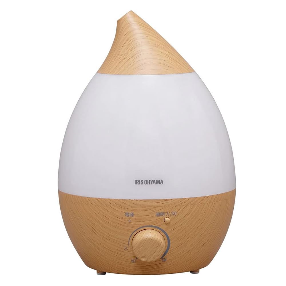 アイリスオーヤマ 加湿器 大容量 超音波式 加湿量 280ml タンク容量 2.8L 8畳 10時間連続加湿 アロマ対応 しずく型 卓上 デスク用 UHM-280SM-T ナチュラル 5,077円