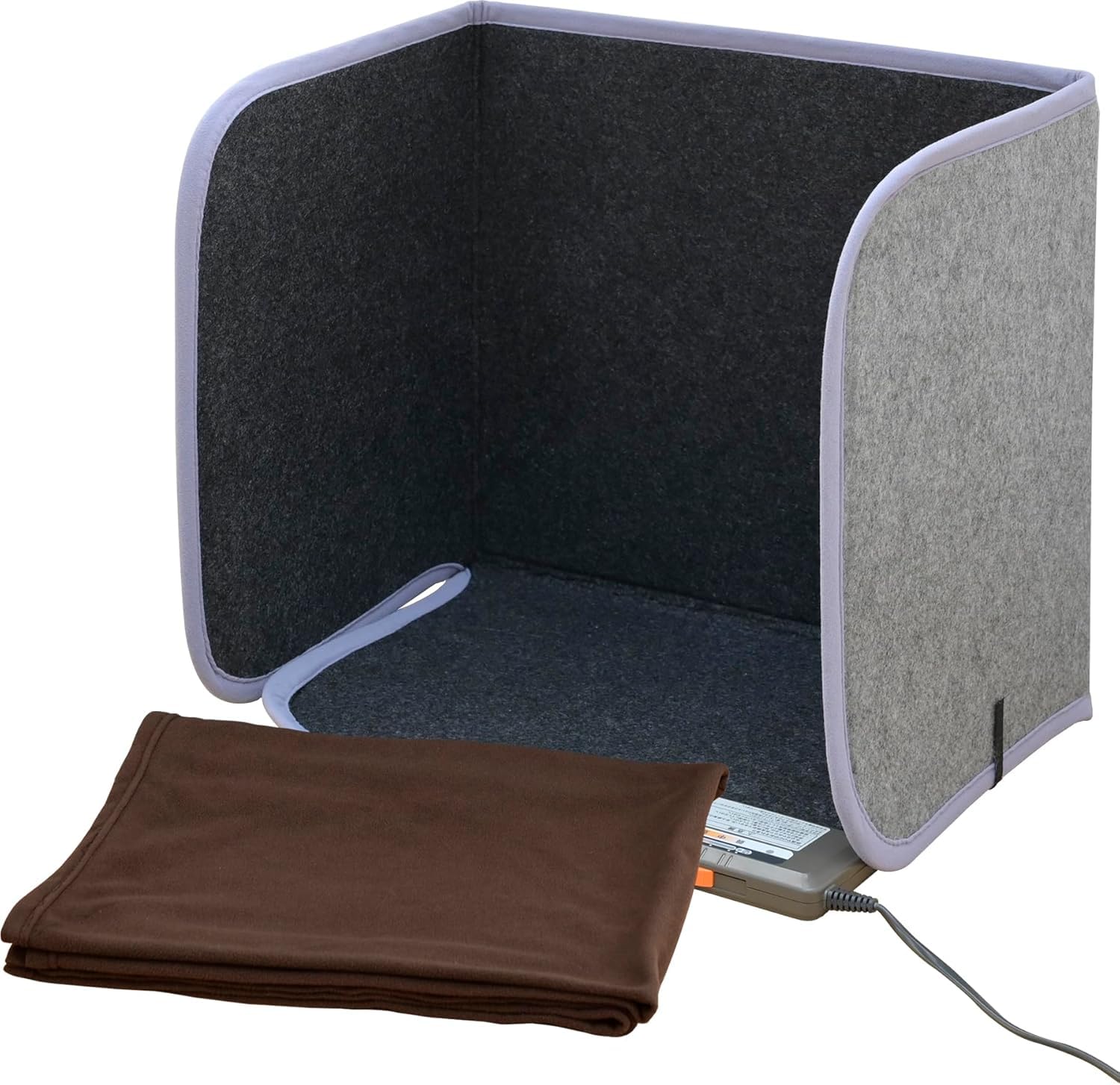 [山善] パネルヒーター デスクヒーター ひざかけ付き 足元ヒーター 底面ヒーター付 デスク下 机下 折り畳み式 無段階温度調節 足温器 冷え対策 YPPS-1551