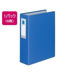 チューブファイル ロングボディ 4穴 A4タテ 青 6冊 コクヨ ﾌ-L664NB