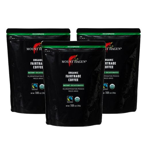 マウントハーゲン オーガニック フェアトレード インスタントコーヒー カフェインレス 詰替用 200g×3個