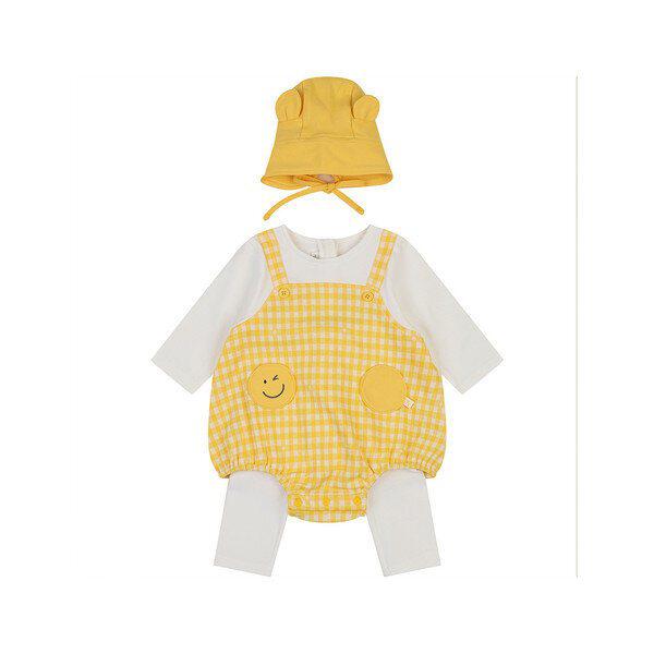 [ザセントラル] 春スマイルチェックボディスーツ上下(帽子)(YELLOW)_01T12790787