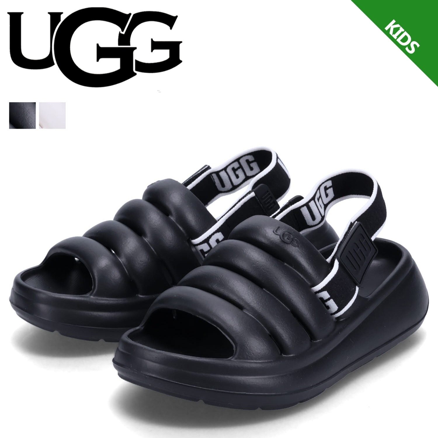 【新品未使用品】UGG kids サンダル ブラック 19.5㎝ UGG Australia アグ キッズ ゴールデングロウ サンダル スライド