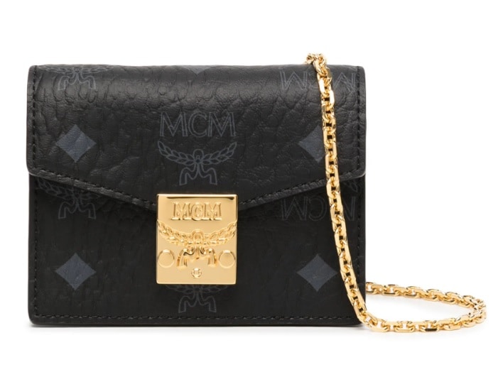 MCM MYADAXT01-BK001 TRACY エムシーエム トレーシー チェーンカードウォレット モノグラムキャンバス/レザー ブラック