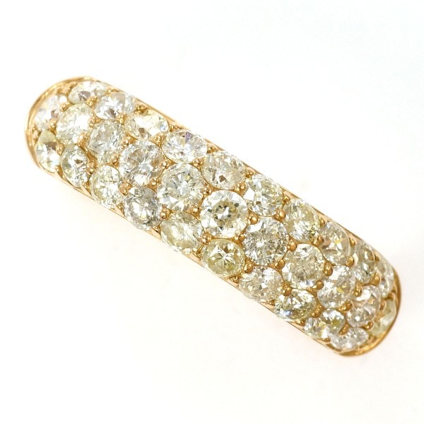 K18 18金 PG リング 指輪 10号 ダイヤ 1.00 カード鑑別書 ジュエリー 中古