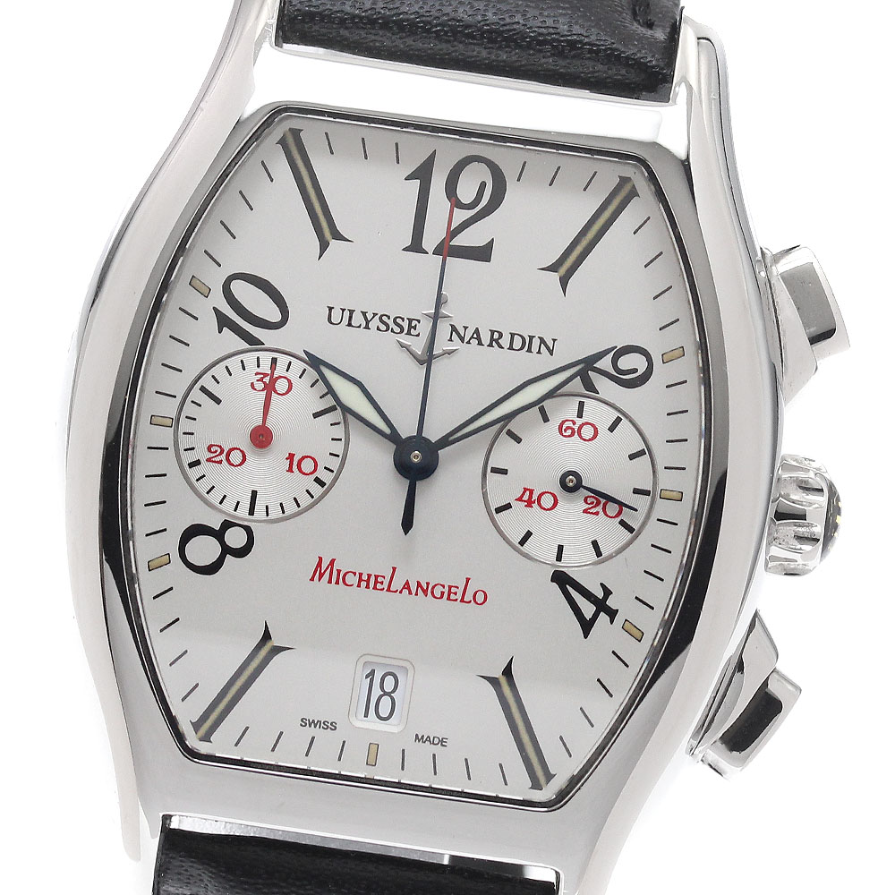 ユリス・ナルダン Ulysse Nardin 563-42 ミケランジェロ クロノグラフ 自動巻き メンズ 保証書付き_946714【中古】