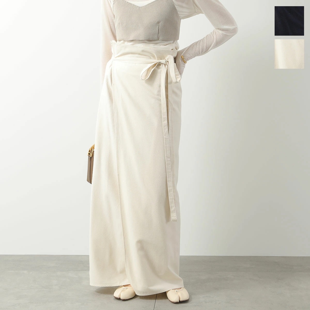 BASERANGE ベースレンジ ロングスカート VENN SKIRT SSVE WS AU25 レディース ラップスカート 巻きスカート カラー2色