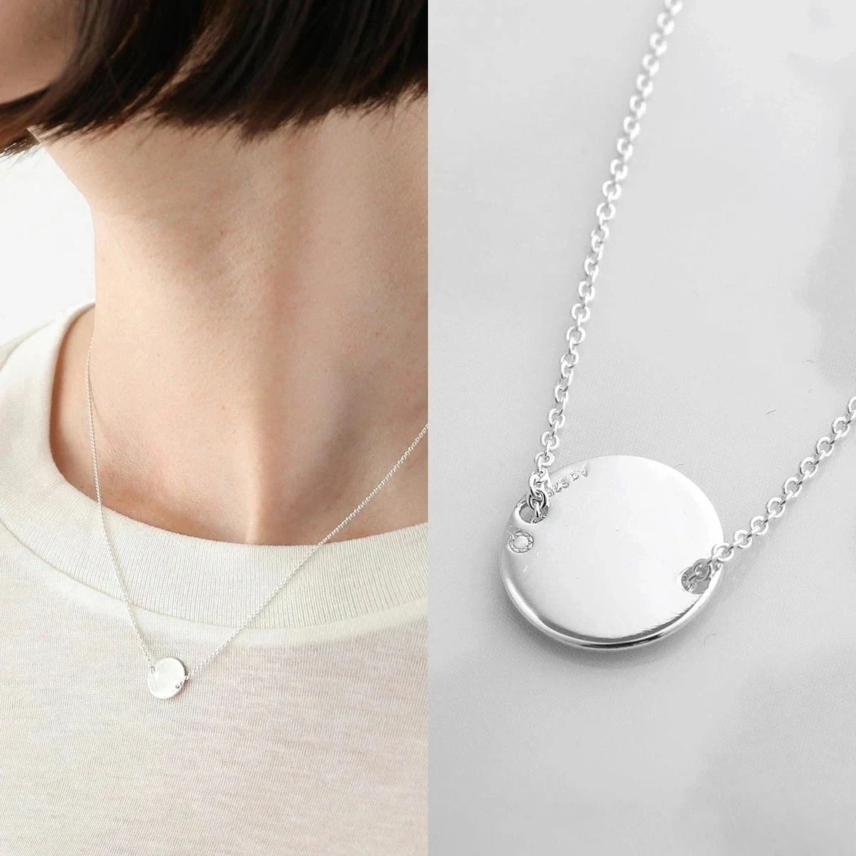 Saskia Diez サスキアディッツ ネックレス PAILLETTES NECKLACE FINE レディース ペンダント プレート アクセサリー SILV 【mega】