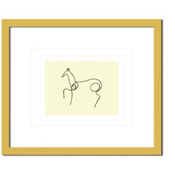 アートパネル ピカソ 額 フレーム おしゃれ 絵画 モダンアート 壁掛け ウォールデコレーション Pablo, Picasso Le cheval 650x550mm