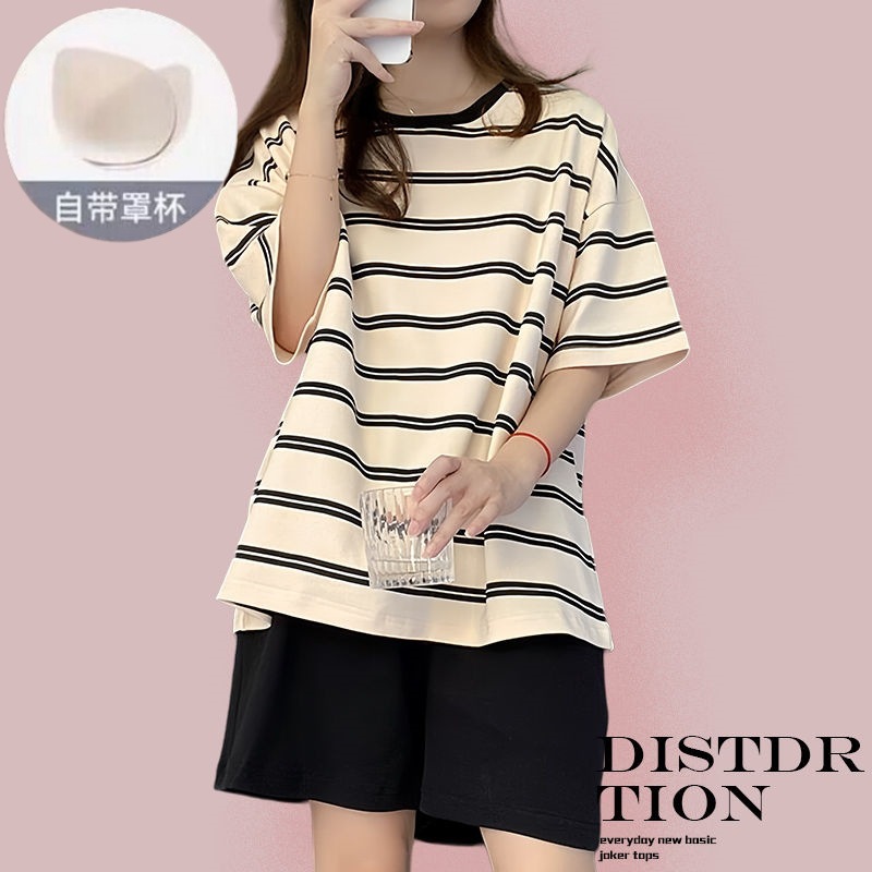 【1点購入 で10点 プレゼント】女性用のチェストパット付きパジェット半袖の模倣コートンシュタイル2025ストラップの家着