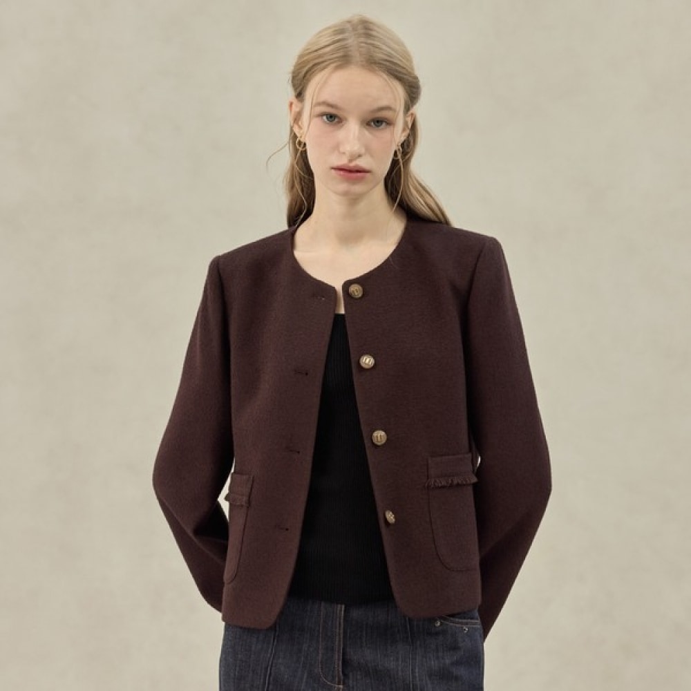 (リアーナニューヨーク) タイニーブークルフリンジラウンドジャケット