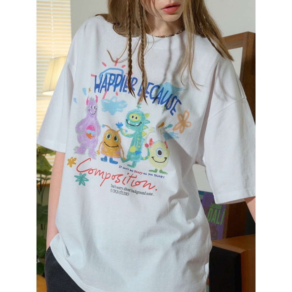 CPGN DTP ハッピーデイショートスリーブ T シャツホワイト