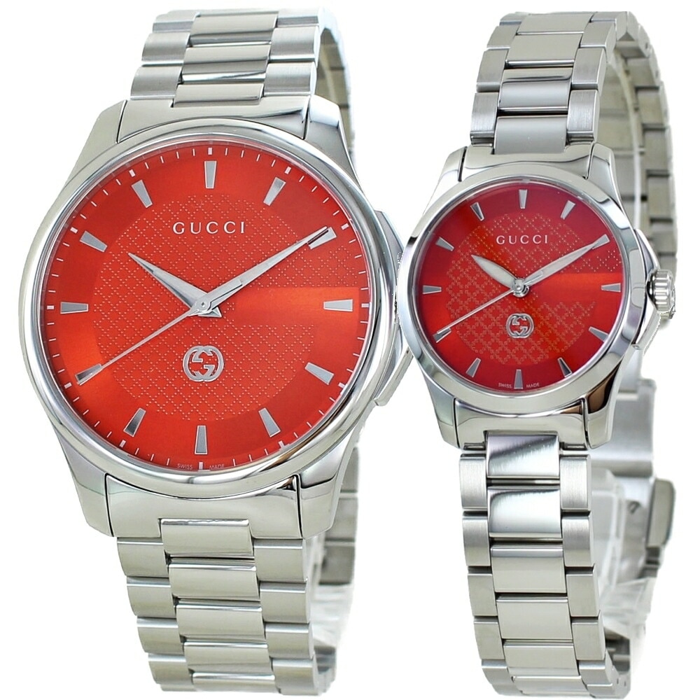 ペアギフト ペアウォッチ グッチ 腕時計 手表 Gタイムレス カップル ペア 婚約 結婚祝い 結婚記念日 夫婦 両親 プレゼント 特別な贈り物に gucci 時計 ya126370ya1265049