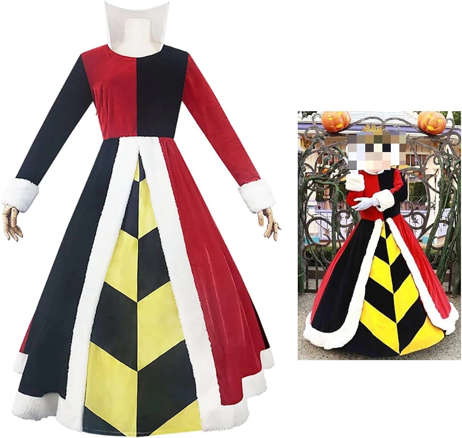 【全シリーズ発売中】 【値引き中】演出服 復古 女王 プリンセス 仮装 ドレス 魔女 レディース コスプレ ハロウィン コスチューム コスプレ 大人 衣装＋手袋＋王冠＋バニエ ハート女王