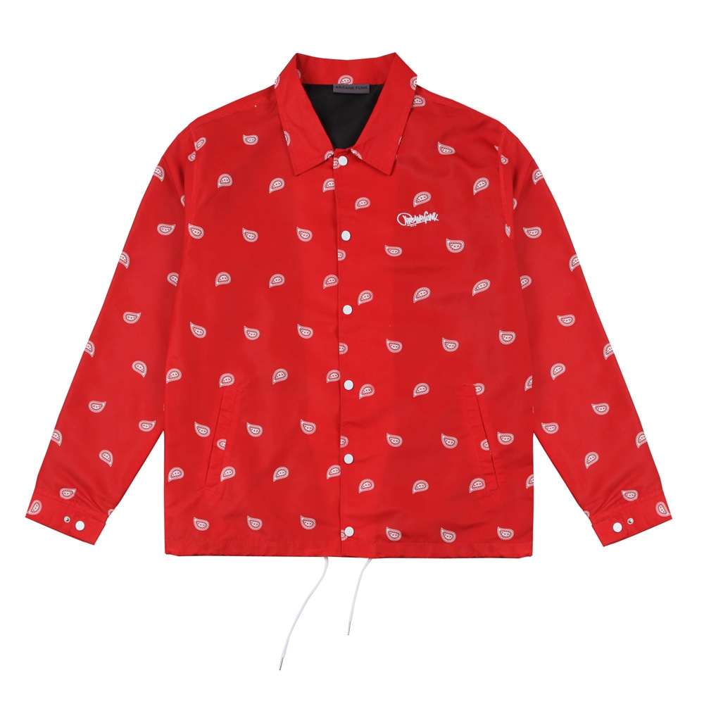 ペイズリーロゴコーチジャケット red