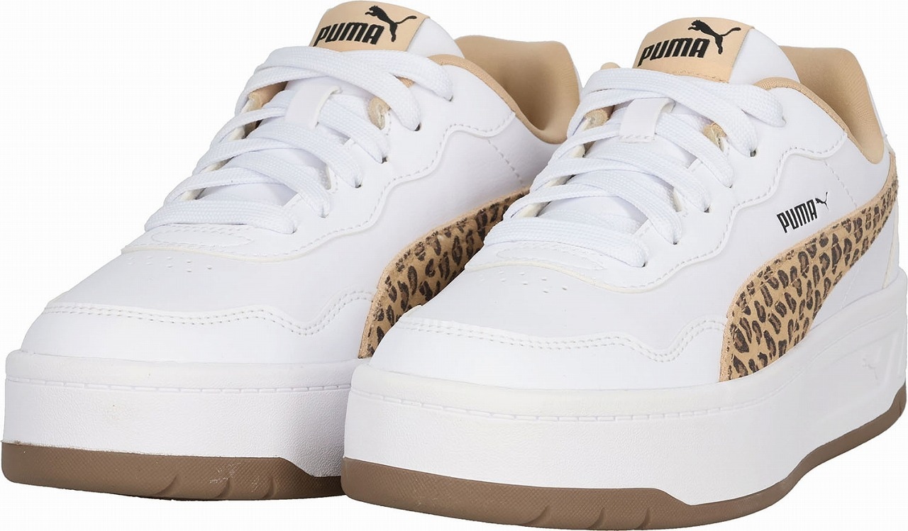 プーマ PJ-40249201-230 レディース スニーカー コート ラリー スカイ レオ（PUMA White-Light Sand・サイズ：23.0cm） PJ40249201230