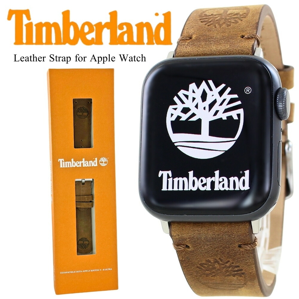 正規品 ティンバーランド Apple Watch ベルト 交換用 本革 レザー ブラウン アップルウォッチ バンド レディース ユニセックス 38mm 40mm 41mm シリーズ Series10