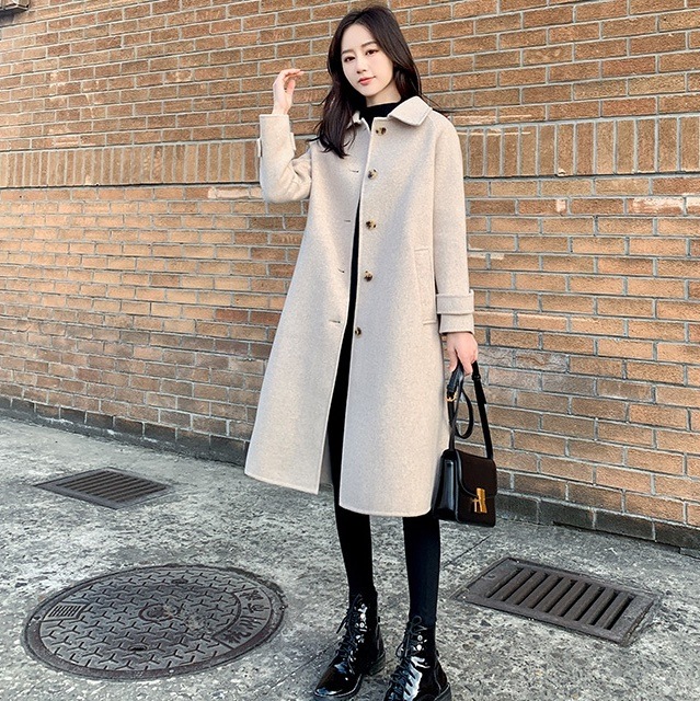 アウター コート ロングコート 膝丈 ひざ丈 長袖 Vネック 襟付き 前開き 大人可愛い きれいめ シンプル 大人 上品 おしゃれ 大人女子 こなれ感 ラブリー キュート ガーリー クール モード系