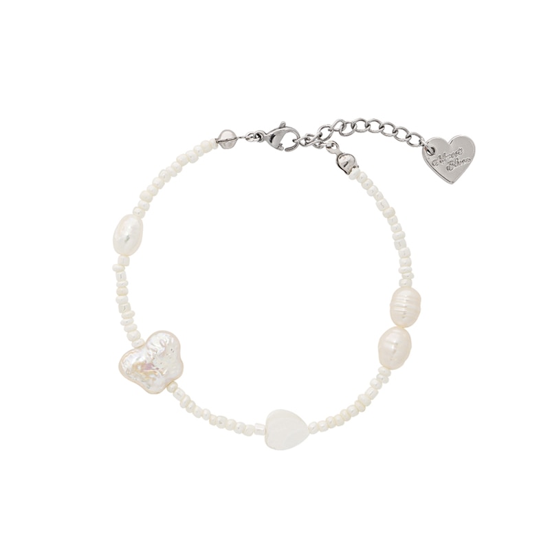 [aespa ウィンター 着用] BUTTERFLY PEARL BRACELET 韓国 アクセサリー レディース ビーズ 手作り オーダーメイド かわいい