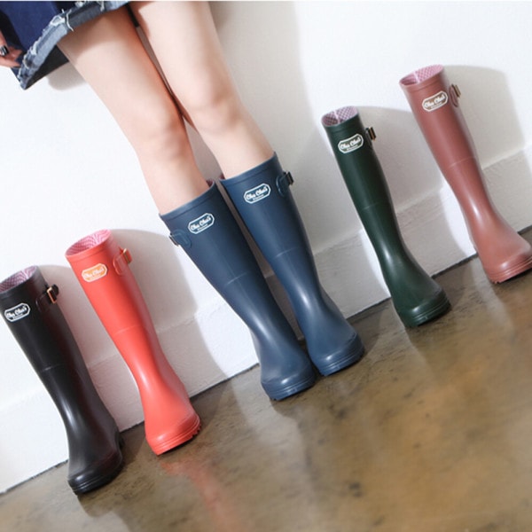 送料無料レディースレインブーツロング/ミドル/長靴/バックルファッション 梅雨 レディース長靴