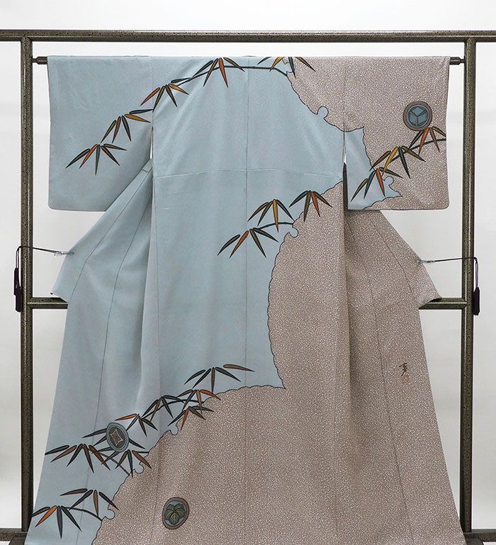 訪問着 正絹 大久保玄才 そめのざ玄才作 身丈161.5cm 裄丈63.5cm 訪問着 リサイクル 中古 着物 結婚式 入学式 卒業式 b4137