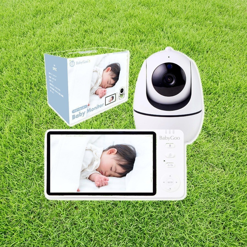 BabyGoo ベビーモニター 見守りカメラ モニター付き wifi不要 5インチ大画面 ハイビジョン画質 ペットカメラ 出産祝い ギフト プレゼント 赤ちゃん
