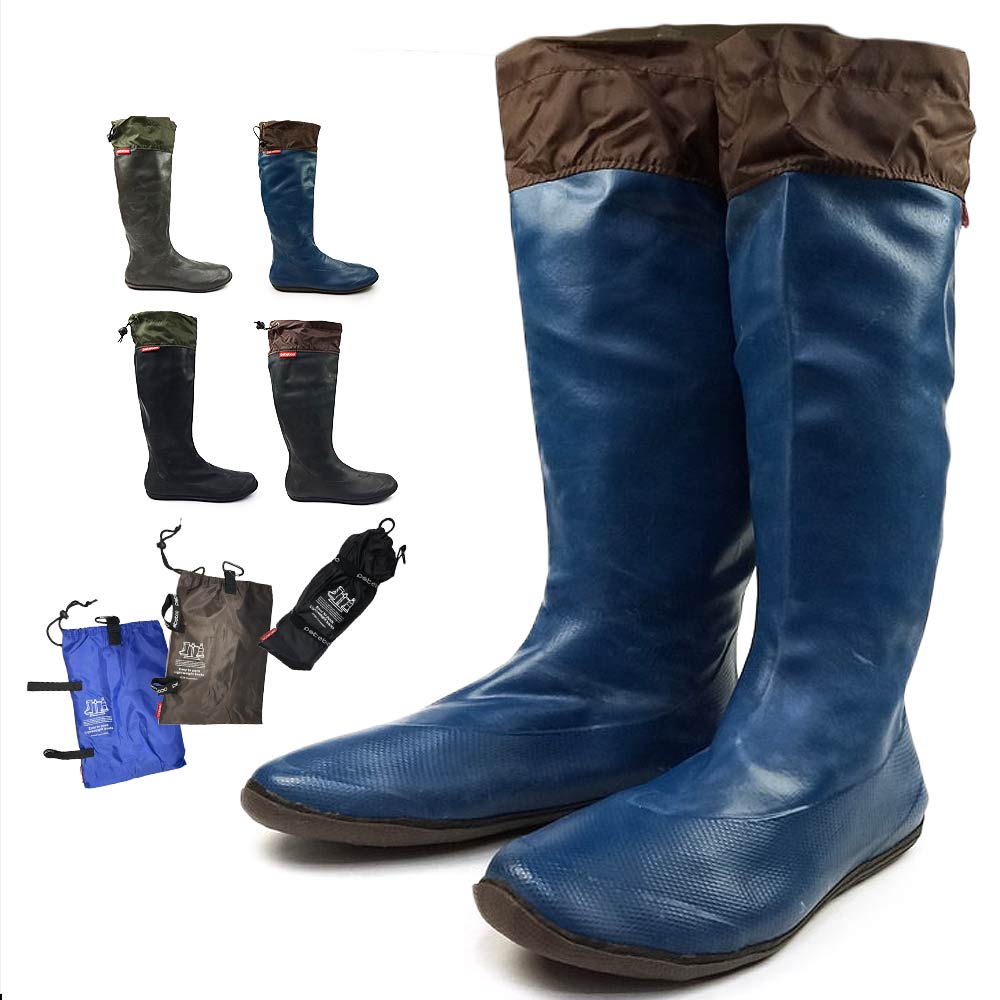 ポケブー pokeboo ユニセックス 折りたたみ レインブーツ 携帯するブーツ 長靴 軽量 防水