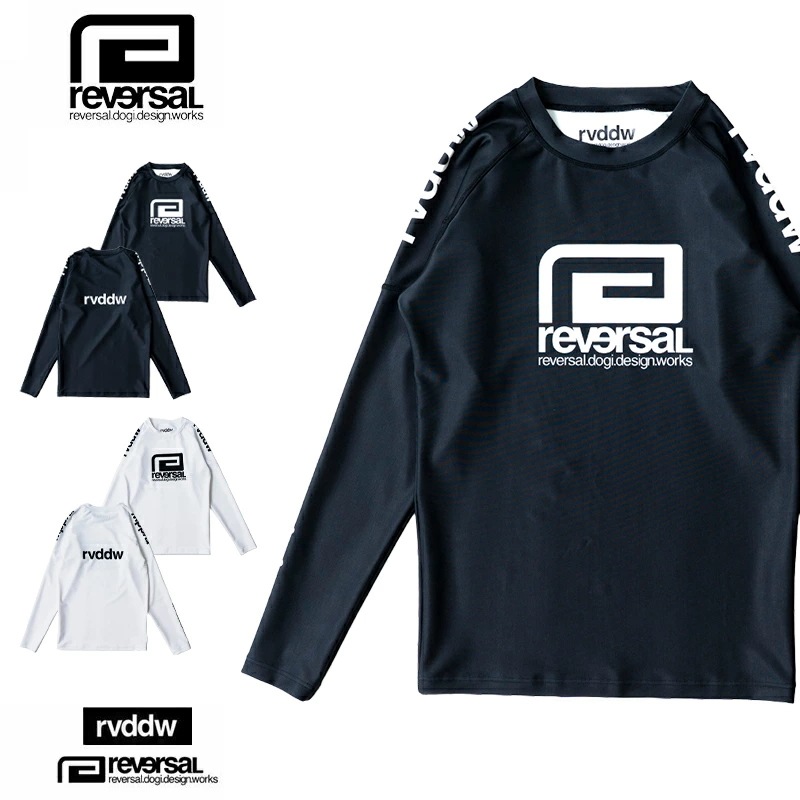 リバーサル ラッシュガード reversal rvddw 長袖Tシャツ ロンT セットアップ対応 メンズ レディース ブランド 大きいサイズ おしゃれ 黒 白 格闘技