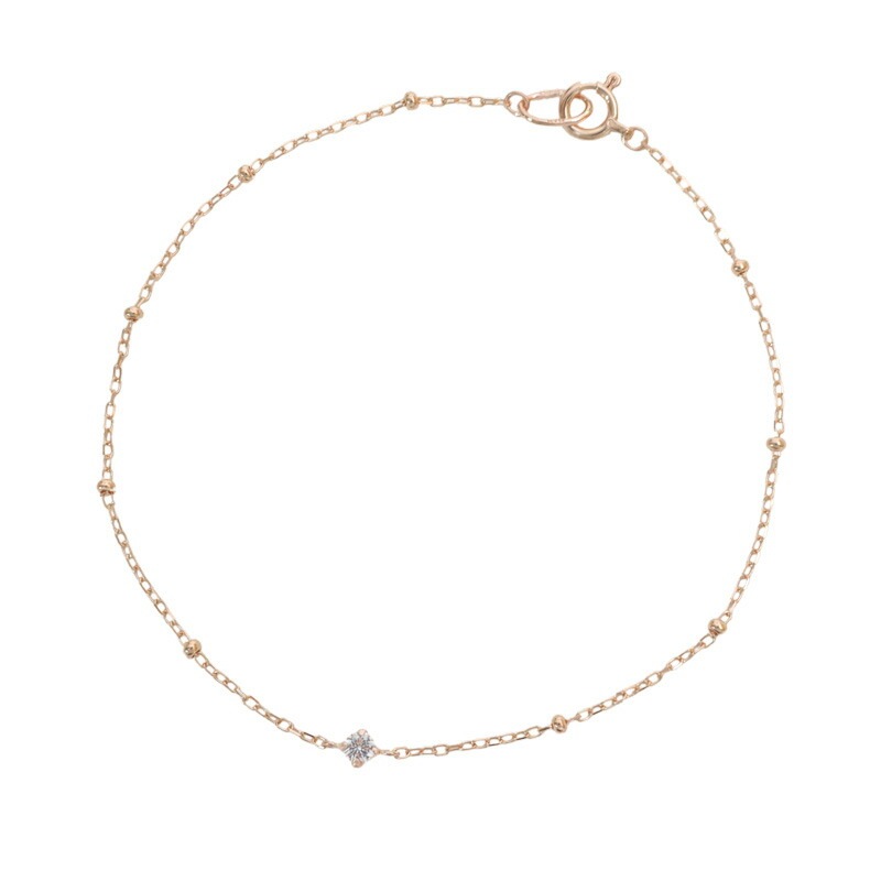 ブレスレット レディース 一石モチーフ K10ピンクゴールド