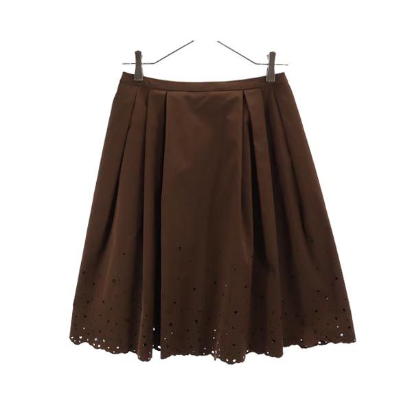 日本製 ミニ丈 スカート 40 ブラウン系 レディース