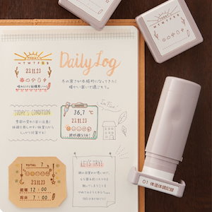 Daily Log Stamp デイリーログスタンプ シヤチハタ 手帳デコ 手帳スタンプ 記録スタンプ