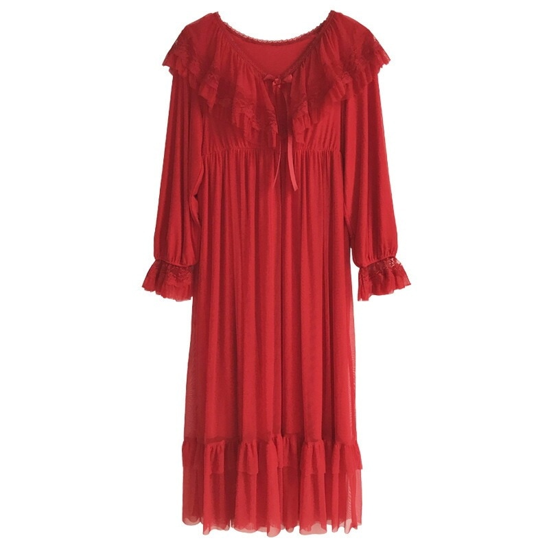 5色入荷 レディース　パジャマ　長袖　ルームウェア レディース ナイトウェア ナイトドレス　春秋　ガウン　モダールレーヨン　 かわいい　ホームウエア　女性