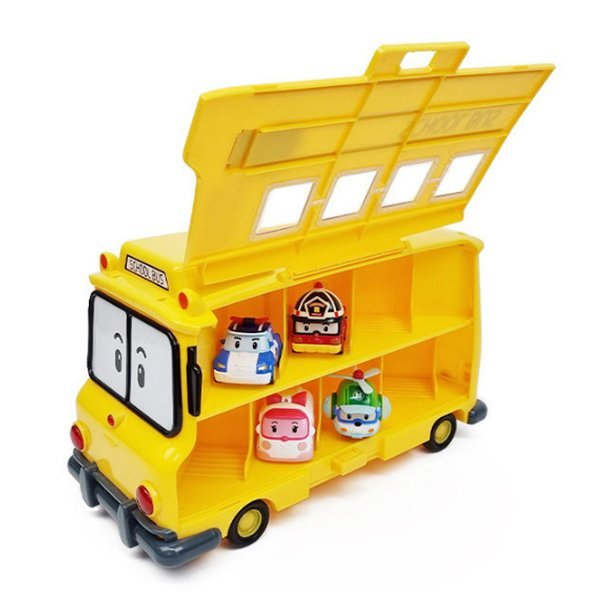 ROITOYS ロボカーポリー スクールビーキャリアパック ダイキャスティング ポリロイアンバーヘリ4種