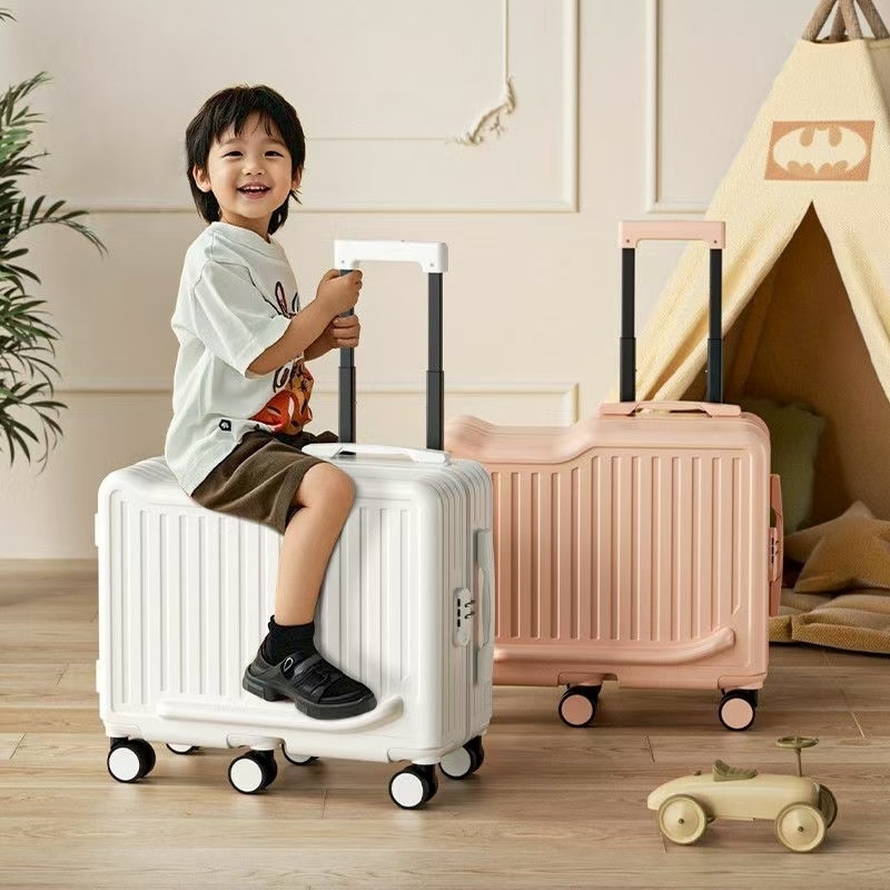 2026新作 20 インチ 乗れる子供用スーツケース 6輪キャスター ジッパー式 ロック機能付き 機内持ち込み可 耐磨耗性キャリーケース mサイズ キャリーケース sサイズ