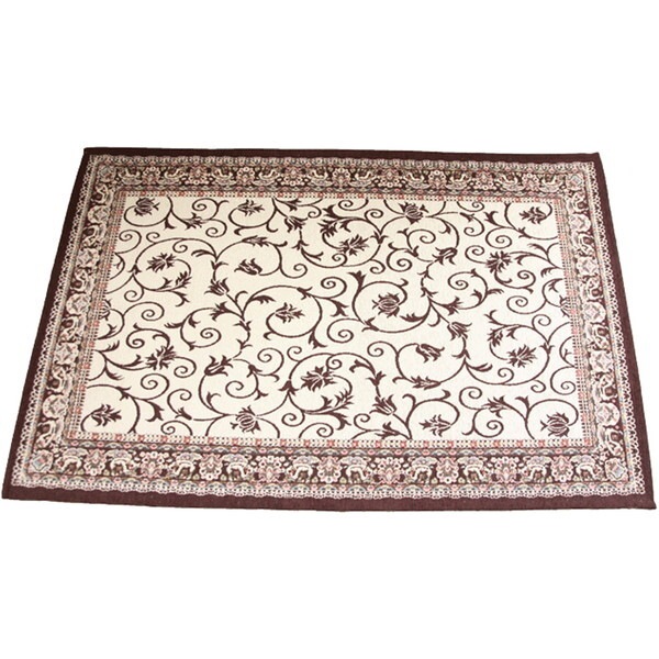 マルナカ 6401 洗えるゴブラン織シェニールマット ブルージュ 90×140cm アイボリー メーカー直送