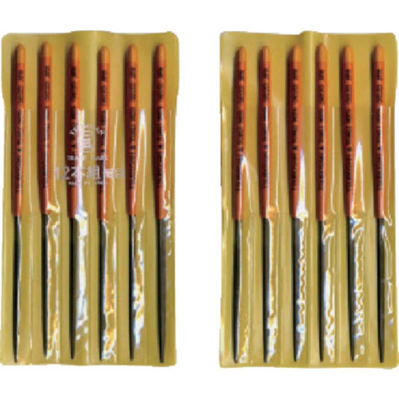 ツボサン　組ヤスリ 12本組 三角 細目　SA01203