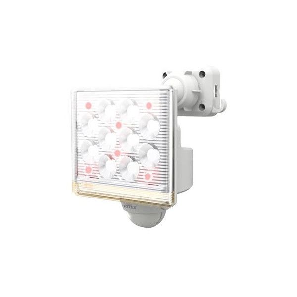 ムサシ LED-AC1015 RITEX フリーアーム式 プレミアム LEDセンサーライト 12W×1灯