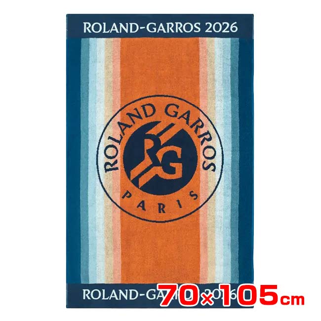 Roland Garros Official(ローランギャロス) 2026 カレ・ブラン 公式 プレイヤータオル 70×105cm 全仏オープン CSVU0126-MLTマルチカラー